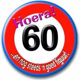 Paperdreams Verkeersbord Button - 60 jaar