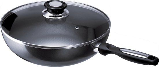 Beka Pro Induc Aluminium Non-Stick Wok met Glazen Deksel 28 cm