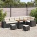 Maison Exclusive - Salon de jardin, 9 pièces, en résine tressée noire