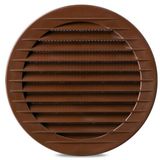 Rond Air Roxy Ventilatierooster Rond Met Gaas Bruin