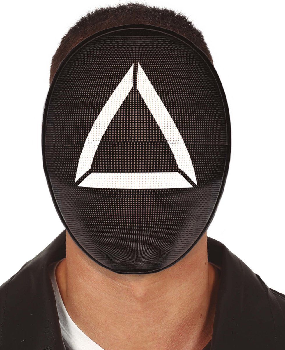 JuguetesFantasia.com Verkleed masker game driehoek zwart - Gamer carnaval maskers