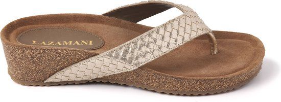 Lazamani Vivian Dames Slippers Gold Maat 42