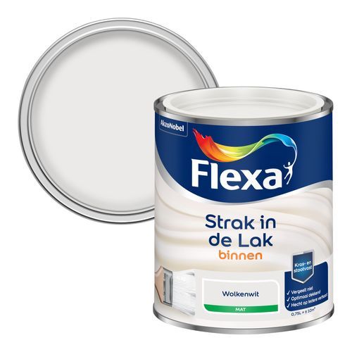 FLEXA Strak in de Lak mat wolkenwit 0,75L