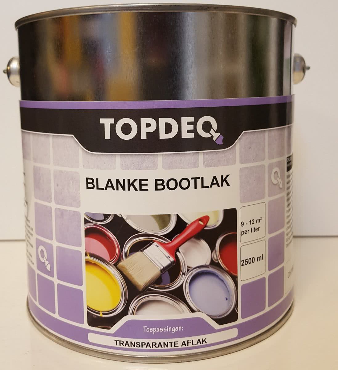 Topdeq Blanke Bootlak - Jachtlak - Hoogglans - Transparant - Blank - 2.5L