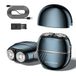 BarberBoss QR-2702 Draagbaar elektrisch scheerapparaat voor heren, koolstofstalen messen en 8500 tpm motor, USB-oplaadbaar, reisslot, compact scheerapparaat voor baard en gezicht voor mannen, QR-2702