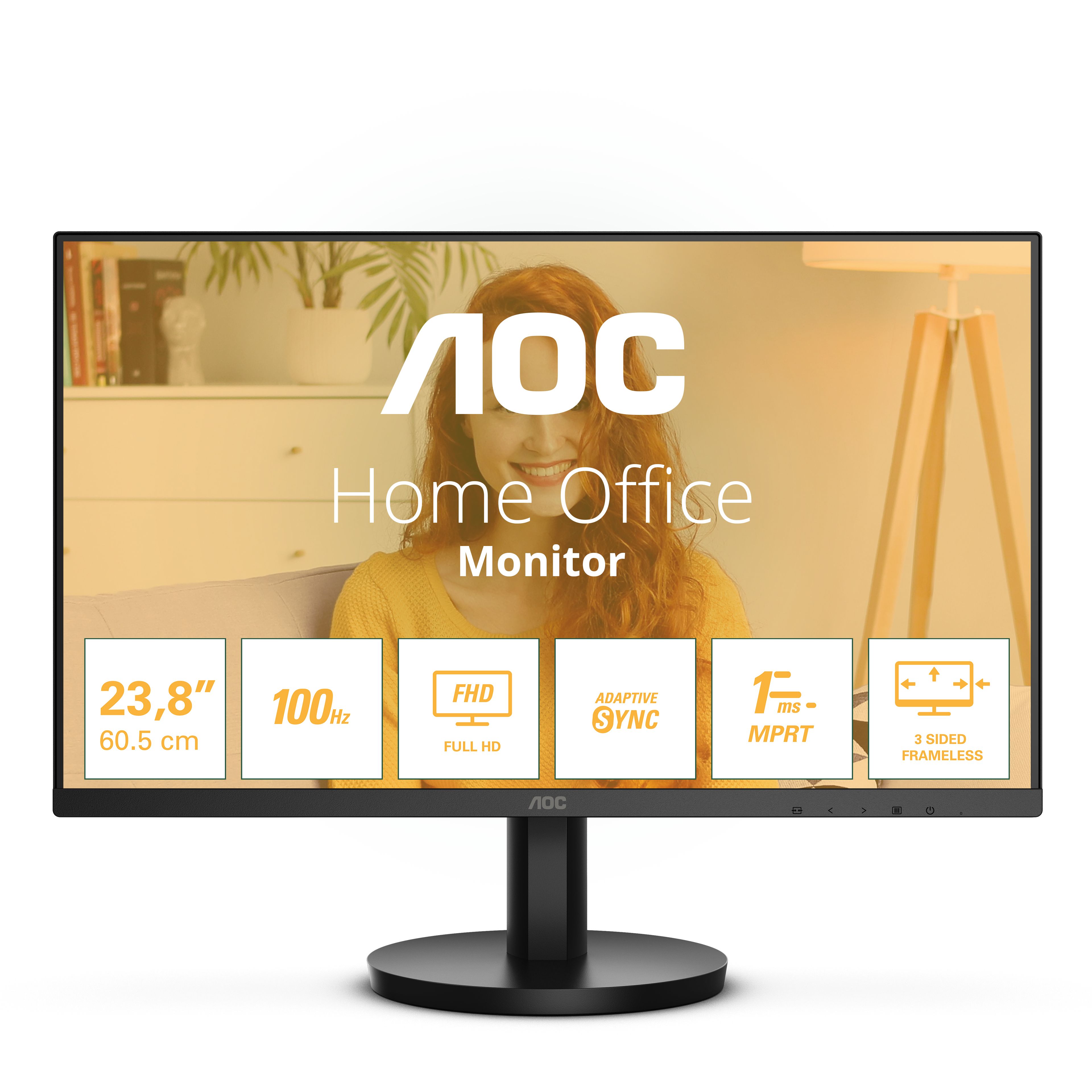 AOC 24B3HMA2 23.8" Full HD Monitor - 100Hz, 1ms, Speakers, VA Panel