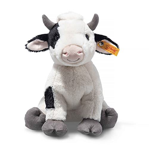 Steiff Zacht Cuddly Friends Koe Cobb wit/zwart gevlekt, 24 cm