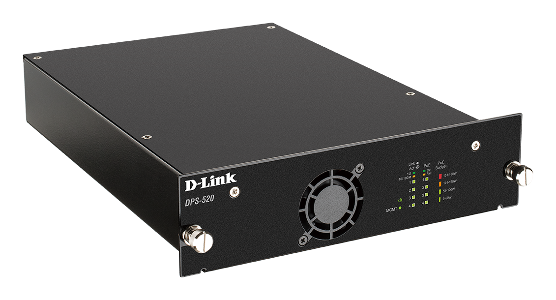 D-Link DPS-520 - PoE Redundant Power Supply - Zwart