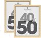 Atmosphera Fotolijstje Bali - 2x - pour photo 40 x 50 cm - beige - mdf/verre - cadre ornement 45 x 55 cm - sur pied/suspendu