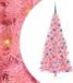 vidaXL Sapin de Noël Rose 180 cm PVC