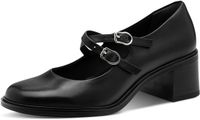 Tamaris Dames Pumps 1-22411-45 001 Zwart Leer Blokhak 5-7cm Maat 36 EU