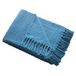 Drift Home - Groenblauwe plaid met kwastjes (180 x 130 cm) - Duurzaam gerecycled katoen