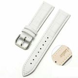 By Qubix - Crocodile leren bandje - Wit - geschikt voor Huawei Watch 5 - 42mm