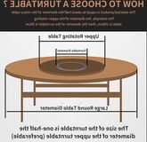 Merkloos Heavy Duty Aluminum Alloy Round Dining Table Swivel Platter - Smooth Turntable Lazy Susan