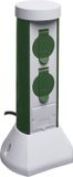 REV 0068200021 Buitenstopcontact 2-voudig Grijs, Groen