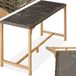 Tectake Table de bar en aluminium et osier