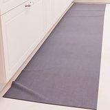 PETTI Artigiani Italiani - Vloerkleed voor keuken, loper voor keuken, antislip en wasbaar, 52 x 140 cm, eenkleurig design, rookgrijs, 100% Made in Italy