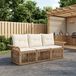 Prolenta Maison Exclusive - Tuinset met tuinbank, bestaande uit 3 delen, 3-zits, beige, van polyrotan
