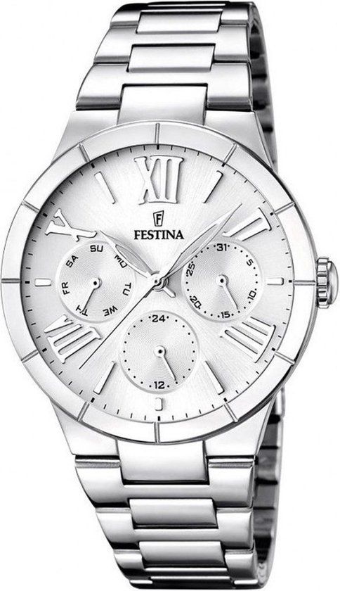 Festina F16716/1 Mademoiselle - Polshorloge voor dames - Staal - Zilverkleurig - 36.5 mm
