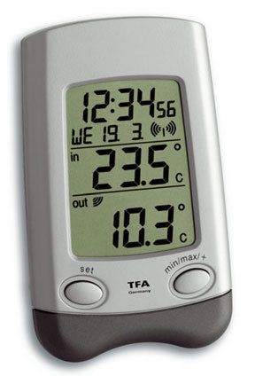 TFA Dostmann Wave Draadloze thermometer - Grijs/Zilver