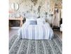 Tapis en coton bande relief blanc-noir 190x290