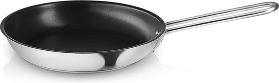 Eva Trio Rvs Slip-Let Non-Stick Koekenpan Ø 24 cm - Zilver