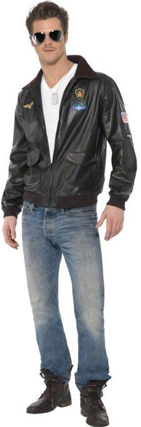 Smiffys Piloot & Luchtvaart Kostuum Top Gun Jas Man Large Carnaval kostuum Verkleedkleding