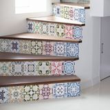 Ambiance Sticker Medina trapstickers, zelfklevend, voor trappen, cementtegels, 2 stroken van 25 x 87,5 cm