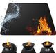 Tapis de protection résistant à la chaleur, 100x100 cm, noir, pour utilisation lors du barbecue