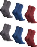 DANISH ENDURANCE Bamboe Sokken - Ademende Antizweet Sokken Zacht - Unisex - 6 Paar - Maat 43-47