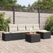Maison Exclusive - Set de six coussins de banc de jardin, noir, en polyrotin