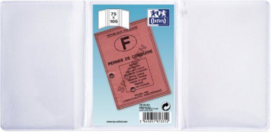 Oxford Transparant PVC Kaarthoes A6 Formaat 7.5 x 11.1 cm
