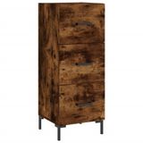vidaXL Dressoir, gerookt eikenfineer, 34,5 x 34 x 90 cm, houtvezelplaat