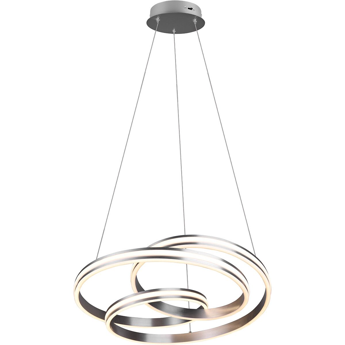 BES LED Trion Yarino Hanglamp - 60W - Dimbaar - Rond - Mat Nikkel - 7200 Lumen