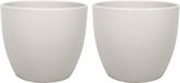 Floran 4x stuks bloempot mat taupe keramiek H9.8 x D12 cm - beige