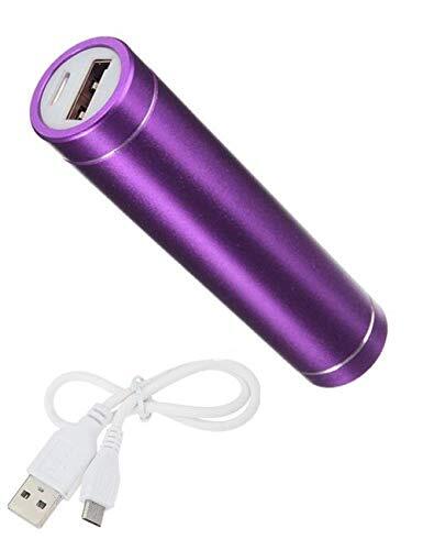 Shot Case Externe batterij voor iPhone 11 Pro Max Universal Power Bank 2600 mAh met USB-kabel/Mirco USB noodtelefoon (violet)