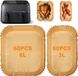 Papier cuisson pour friteuse à air, 120 pièces, rectangulaire, accessoire