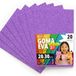 OFITURIA Eva-rubber met glitter voor creatief handwerk, glanzende schuimplaten voor doe-het-zelvers, schoolprojecten, decoratieve kunst, scrapbooking, 20 x 30 cm (paars, 20 stuks)