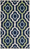 Safavieh Vloerkleed Mykonos handgemaakt wol 122 x 183 cm Donkerblauw