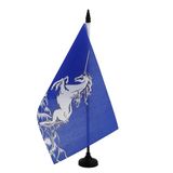 AZ FLAG Tafelvlag Blauwe eenhoorn 21x14 cm Polyester 100D Plastic Voet