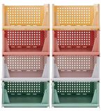 Set de 8 organisateurs de vêtements, empilable, en PP, dimensions 40x30x17 cm