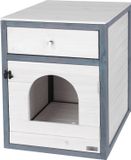 Markenlos Kattenhuis - Kattenkast - Kattenbak hok - Kattenbak huis - Kattenbak meubel - Kattenkast doos