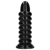 Ouch! Spiral Force - bouchon anal torsadé (noir) - 23,5 cm
