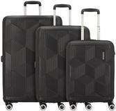 American Tourister Sunchaser 4 wielen Kofferset 3-delig - Harde bagage - TSA slot - black
