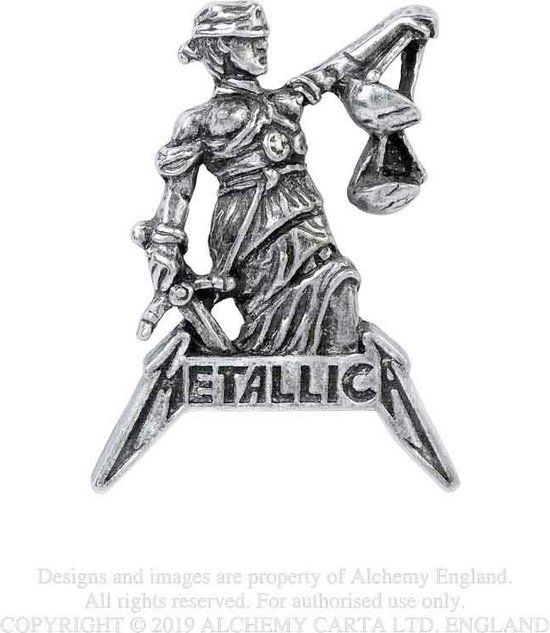 Metallica Justice For All Unisex Speld - zilverkleurig