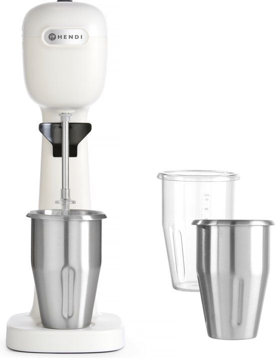 Hendi Milkshake Maker - Wit - Professioneel - 0,95 Liter - 400W - RVS