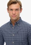 Superdry Premium Oxford overhemd met ruitjes voor heren met lange mouwen in maat M