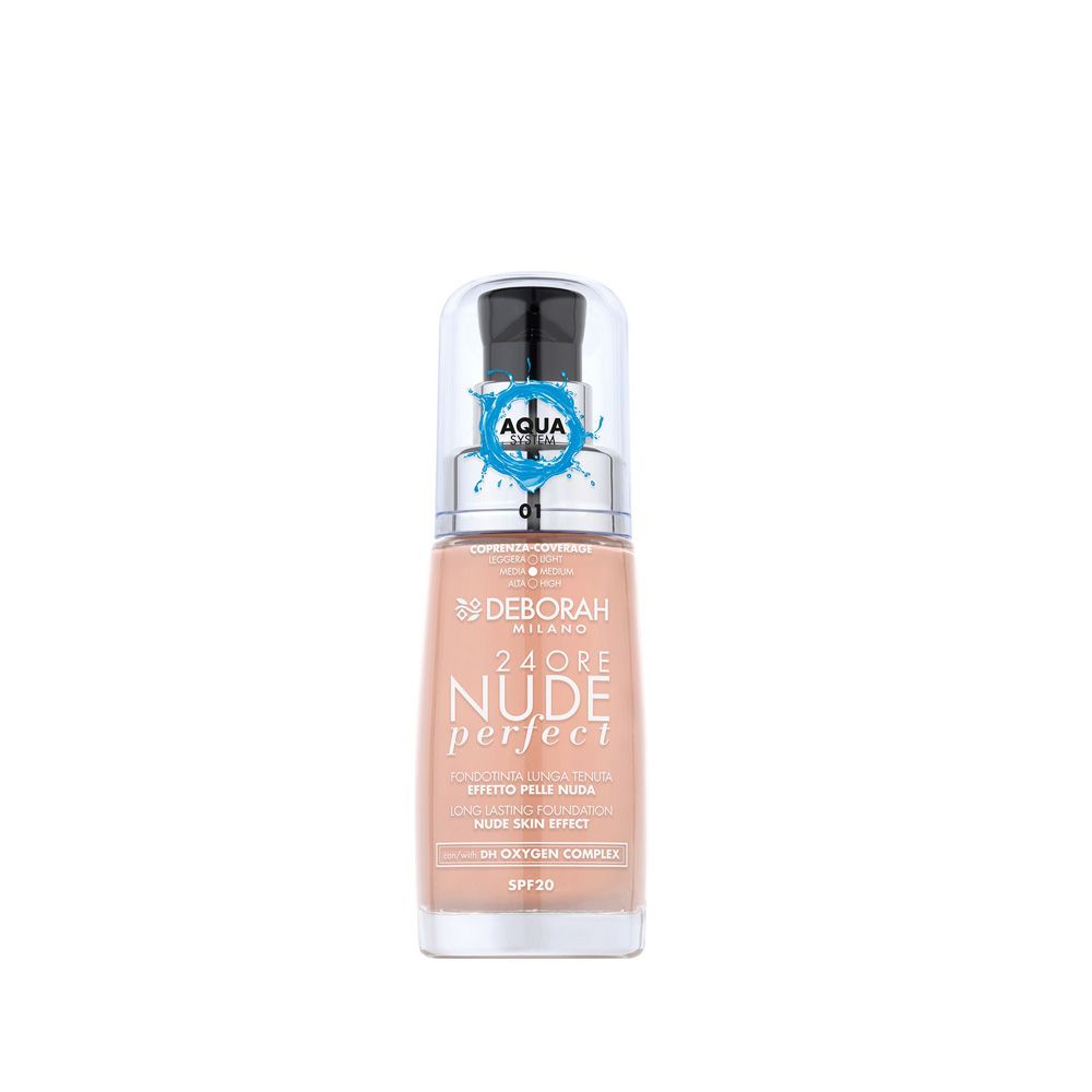 Deborah Milano 24ore Nude Perfect Foundation - 30 ml - SPF 20 - Unisex