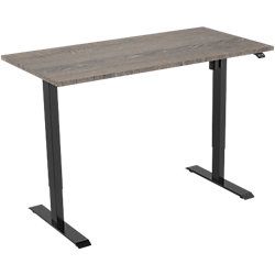 Euroseats Zit- sta bureau Logan Zwart, eiken 160 x 80 x 123,05 cm