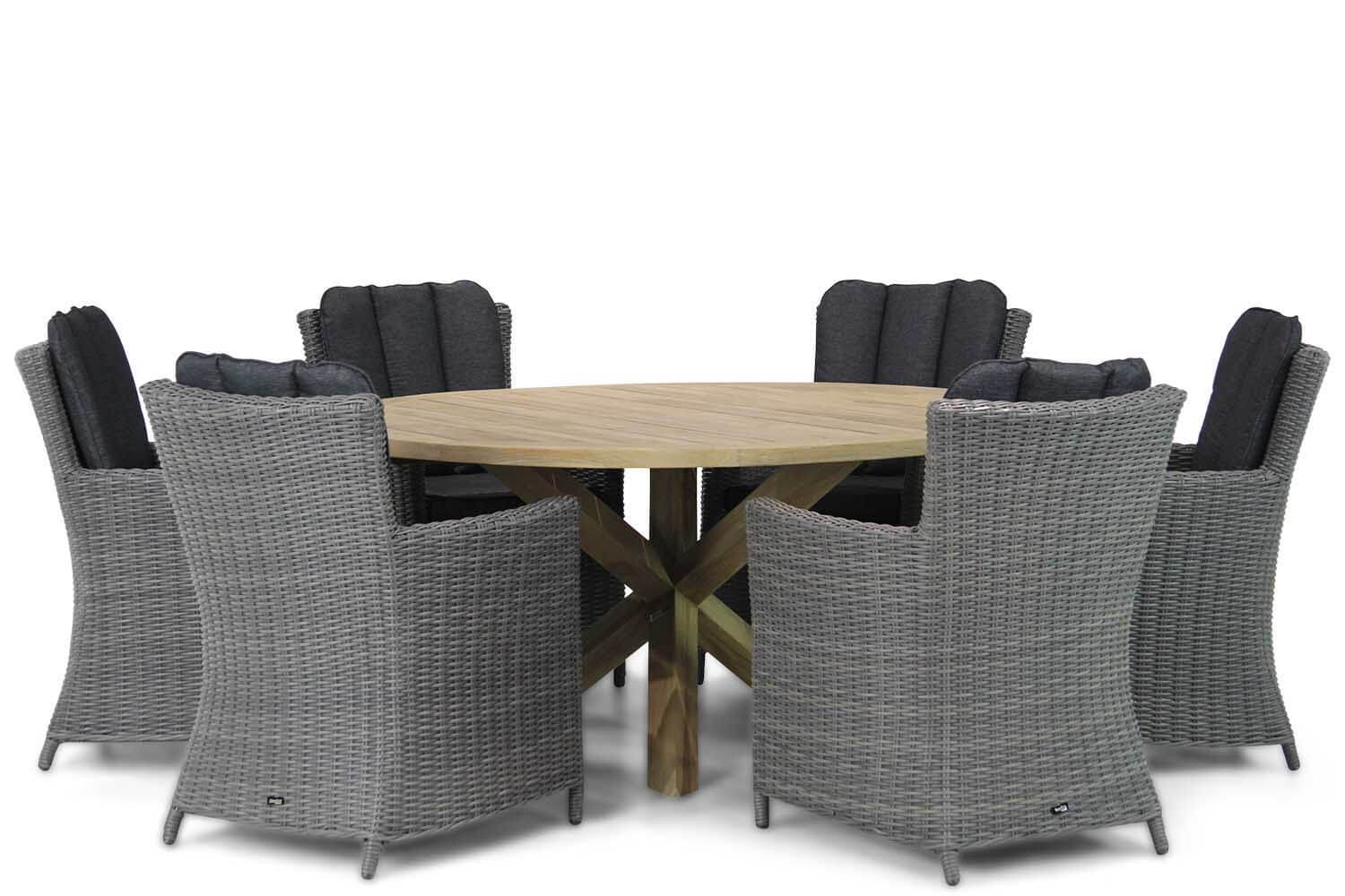 Garden Collections Venerdi/Sand City 160 cm rond dining tuinset 7-delig